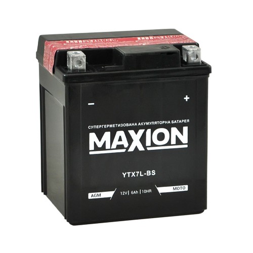 Мото акумулятор Maxion YTX7L-BS 6 Аг 100А