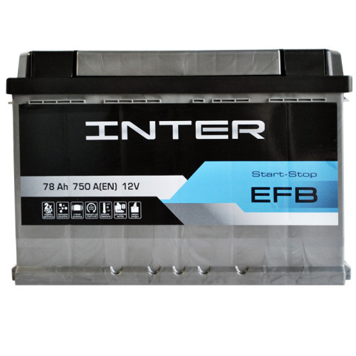 INTER EFB 78Ah 750A R+