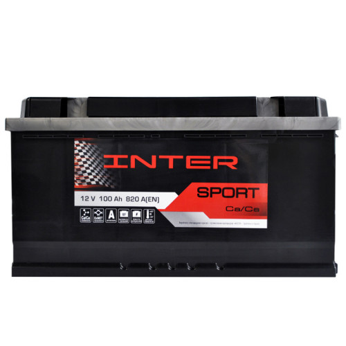 Автомобільний акумулятор INTER Sport 100Ah 820A R+