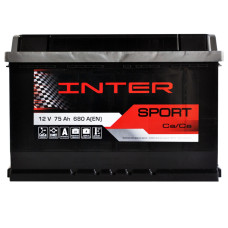 Автомобільний акумулятор INTER Sport 75Ah 680A R+