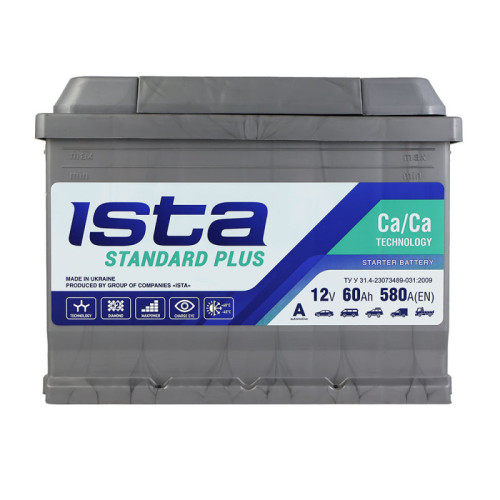 Автомобільний акумулятор ISTA Standard Plus 60Аh 580А